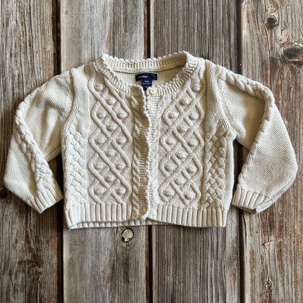 Cozy Cream Cable Knit Sweater 18-24 month